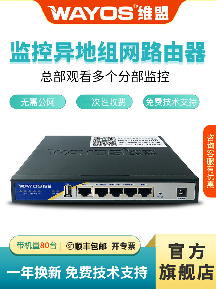 Monitor remote networking sdwan Weimeng router remotely watch surveillance screen without public IP without post-fee fee file sharing chain store office remote networking switch