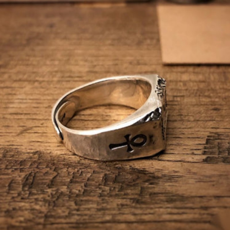 新款埃及荷鲁斯永生图腾戒指潮复
