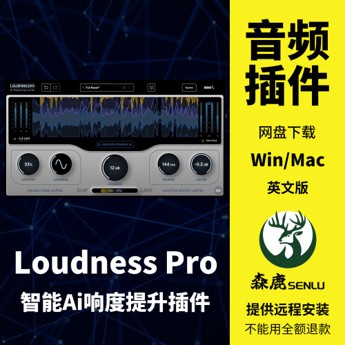 Loudness Pro智能AI母带响度提升插件Win/Mac
