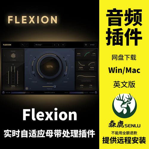 Flexion智能自适应一站式实时母带处理音频效果器混音插件Win/Mac