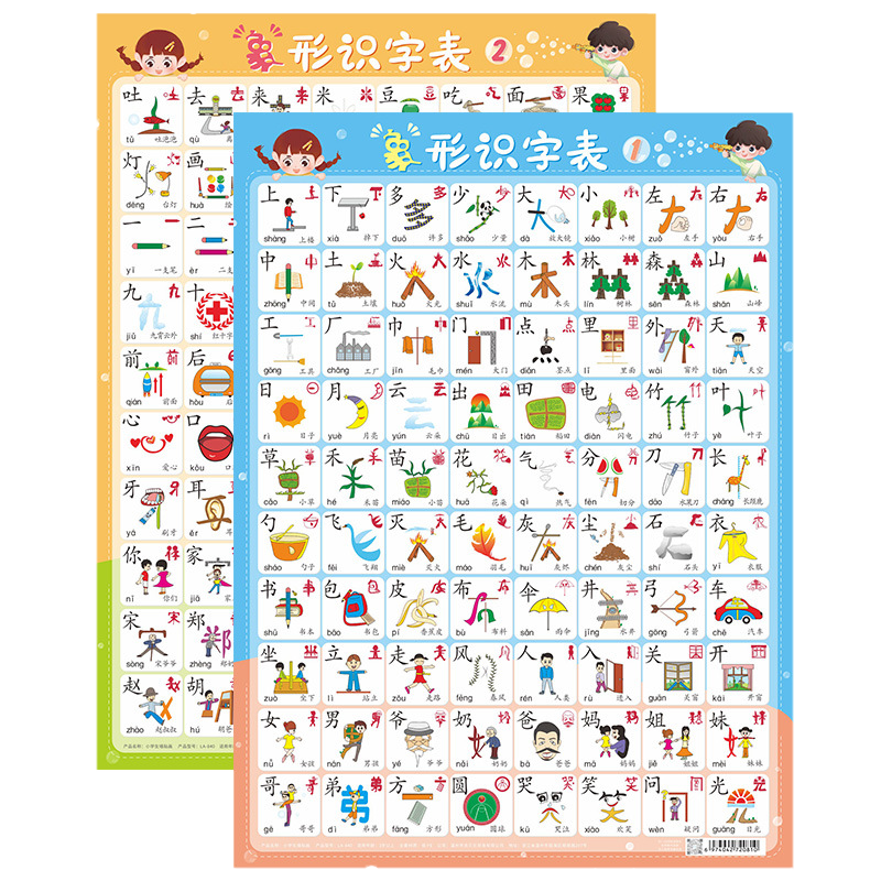 学前班识字挂图幼儿园大班象形看图认字启蒙幼小衔接一年级识字表