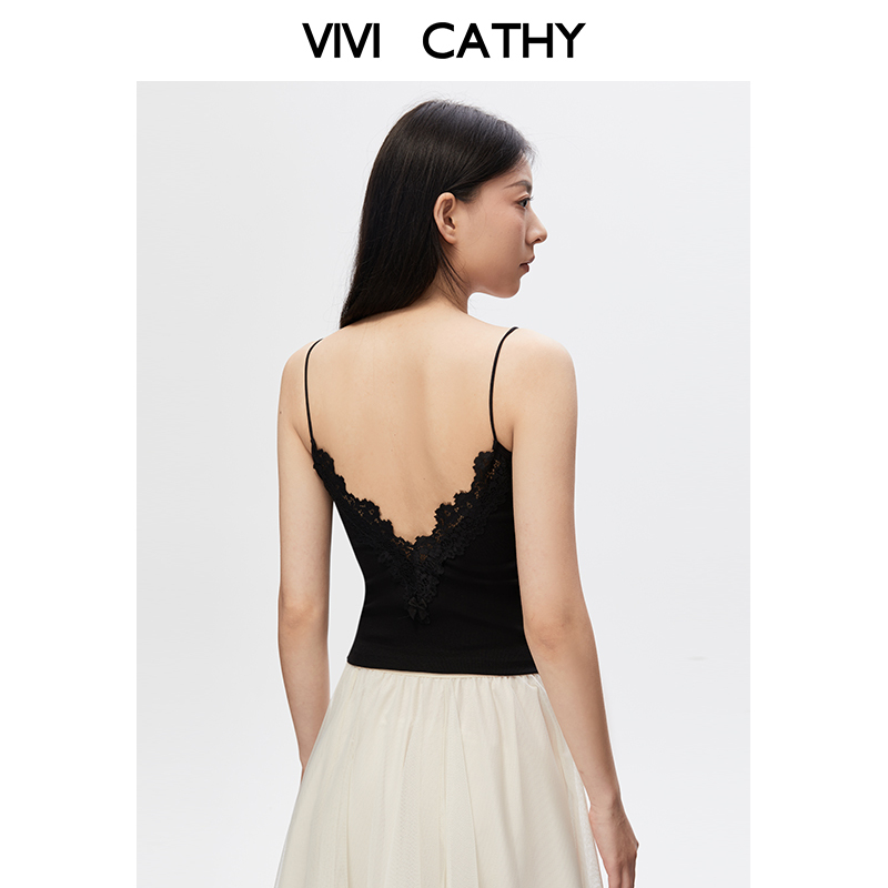 VIVICATHY背部深V露背吊带