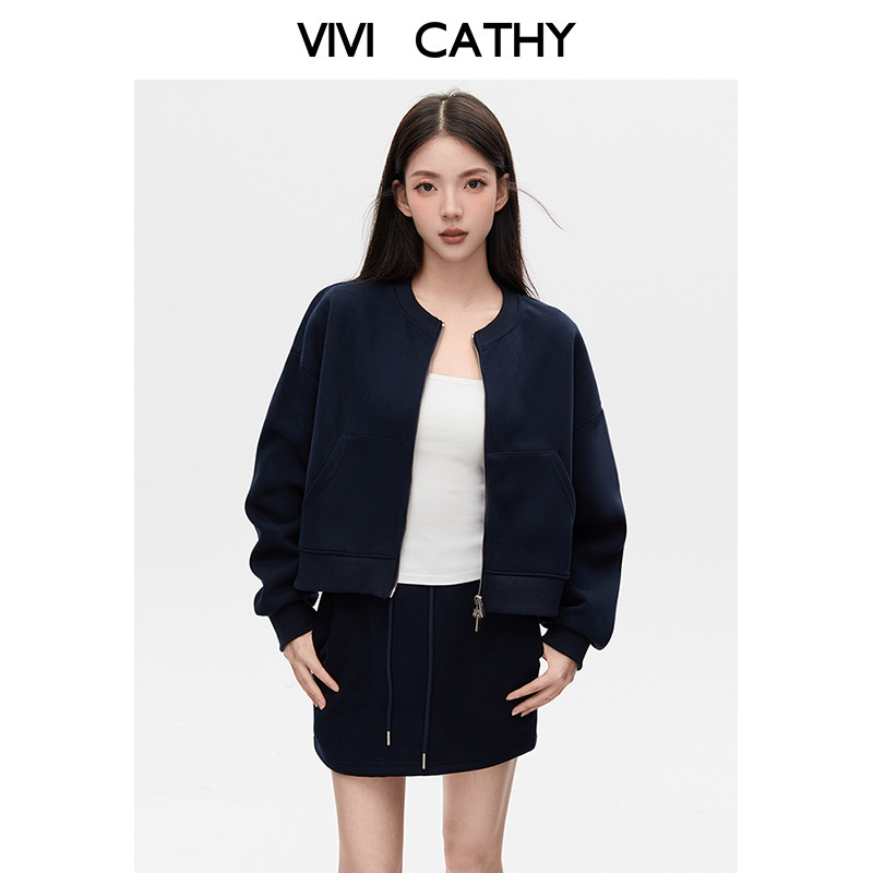 VIVICATHY2025秋冬宽松美式套装女休闲运动长袖卫衣半身裙两件套,女装/女士精品,时尚套装,淘宝优惠券,粉丝福利购,淘宝优惠卷