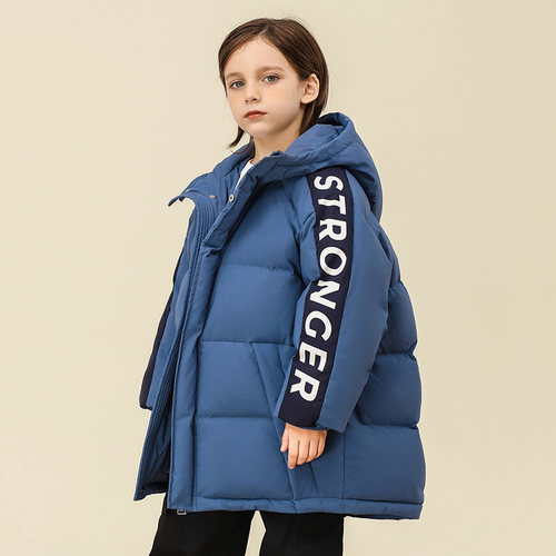 中长款加厚男童羽绒服
