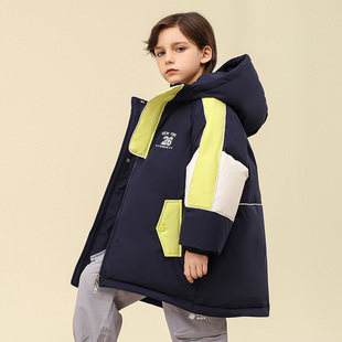 中大童男童中长款羽绒服冬季新款儿童男宝宝宽松洋气保暖外套