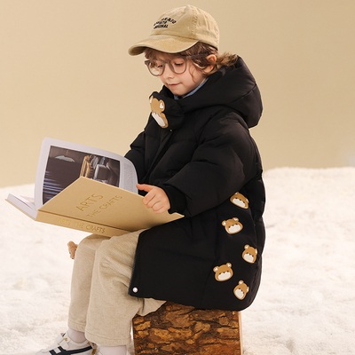 中长款加厚儿童羽绒服