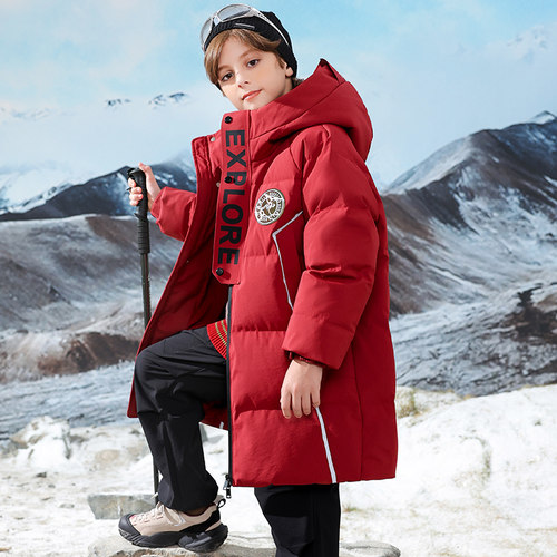 中长款加厚男童羽绒服