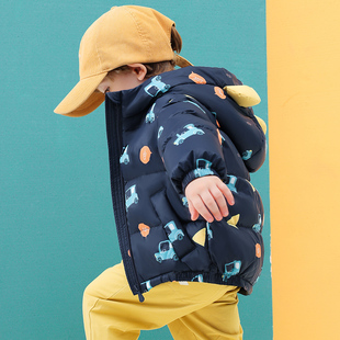 男童儿童可爱冬季新款轻薄羽绒服小童男宝宝韩版保暖防寒男款外套