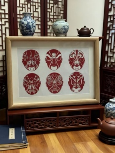 蔚县非遗文化国粹剪纸摆台出国送老外中国风礼品书房高端摆件