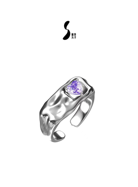 童诗丸子心动系列暗恋彩色锆石戒指 原创设计国潮设计感个性小众