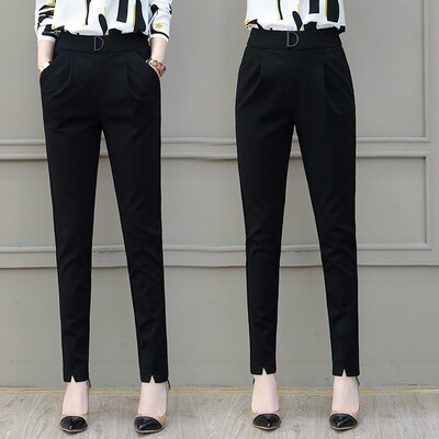 小脚哈伦西装裤女小个子