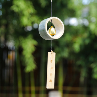 饰品 古风竹筒铃铛挂件diy创意手工装 新年装 饰挂饰竹风铃户外中式