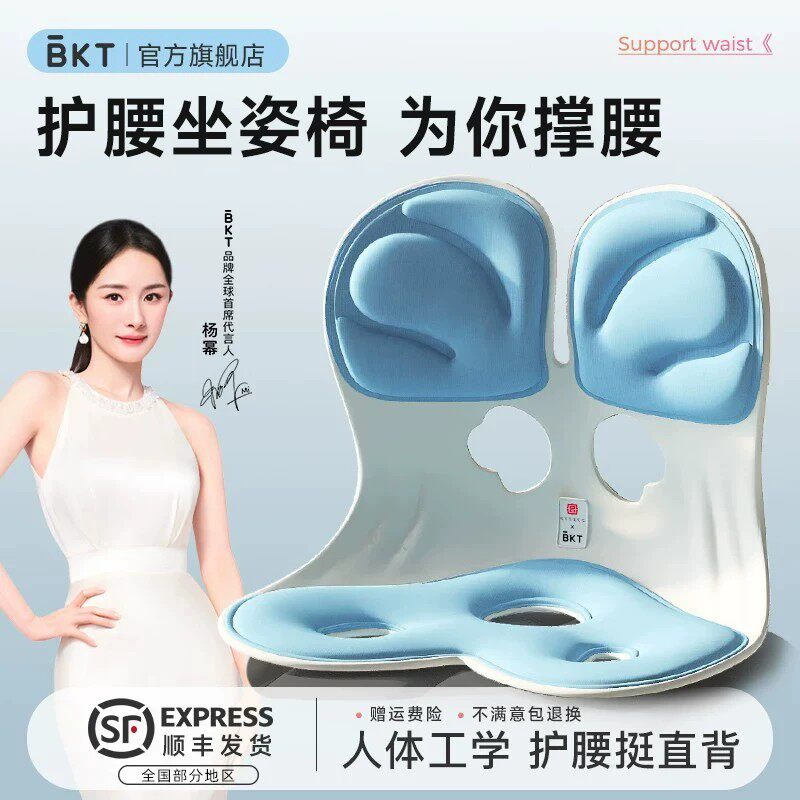 BKT护腰坐垫官方旗舰店椅子久坐神人体工学支撑靠背办公室姿托器