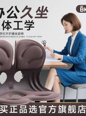 BKT办公久坐护腰坐垫人体工学座姿椅托腰支撑靠背部官方旗舰店
