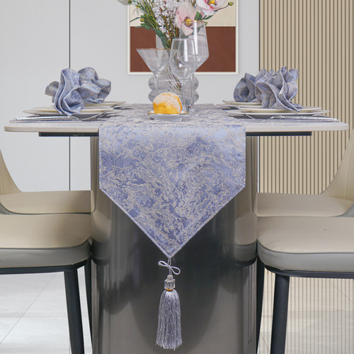 简约现代桌旗轻奢高端长条餐桌茶几布新中式茶旗客厅电视柜桌布