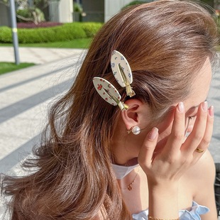 蓝莓果酱 森系少女碎花樱桃化妆夹鲨鱼夹甜美刘海夹发卡边夹抓夹