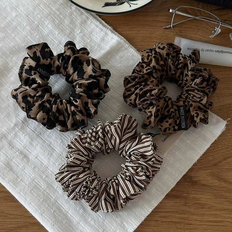 韩系博主同款豹纹布艺大肠发圈女高级感扎头发圈头绳发饰丸子头,饰品/流行首饰/时尚饰品新,发饰,淘宝优惠券,粉丝福利购,淘宝优惠卷