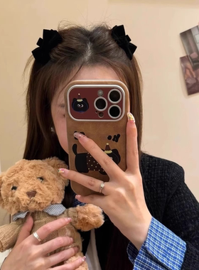 甜系公主头丝绒蝴蝶结小抓夹红色高级感侧边发夹头饰刘海边夹