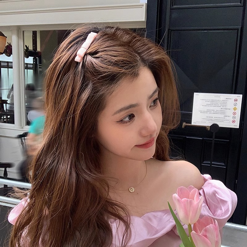 蝴蝶结发夹女夏季高级感发梳前额倒插梳侧边刘海碎发神器发插头饰