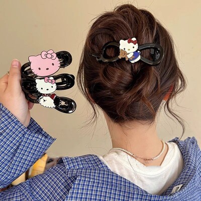 名狐甜美可爱卡通猫咪盘发夹