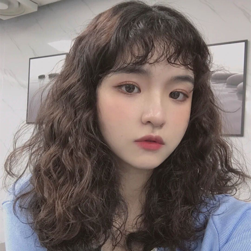 短卷发g羊毛卷假发全头网红女自然蓬松修脸玉米烫泡面头锁骨发型