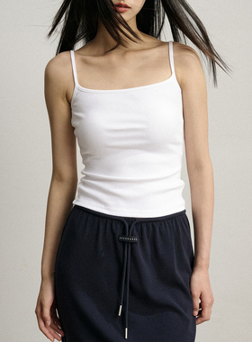 HHopes2025新款弹力吊带背心女带胸垫修身显瘦收腰外穿内搭棉透气