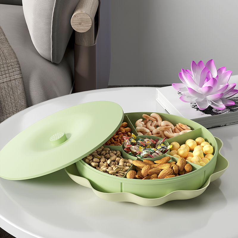 北欧纯色创意分格糖果盒