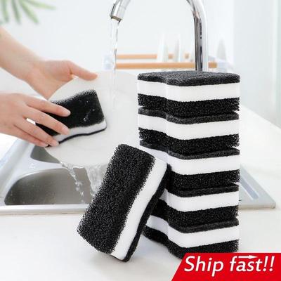 Double-sided dishwashing sponge household kitchen strong