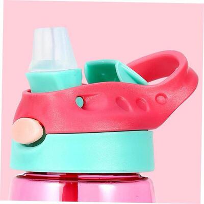 480ML Kids Drinking Straw Water Bottle Cartoon Children Sipp