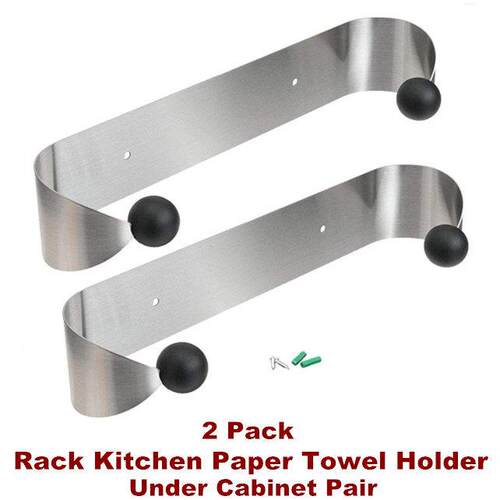Under Cabinet Paper Towel Holder Rack Kitchen Countertop
