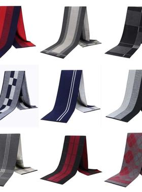 Luxury Scarf For Men Thick Neckerchief Cashmere Wool Shawl S
