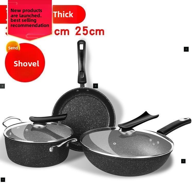 24cooking pot 3set frying pan soup non stick tool pot gas炒