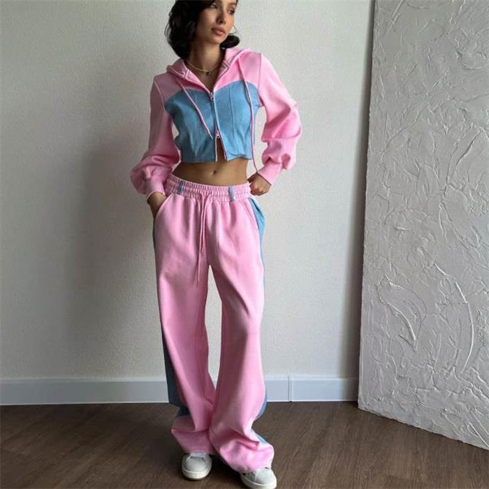 INS欧美运动服卫衣长裤套装女 hoodie pants tracksuit set women