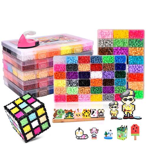 24/72 colors box set hama beads toy 2.6/5mm perler education
