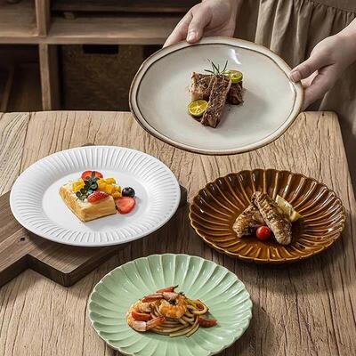 Japanese ceramic plates dish tray disc tableware set 盘子