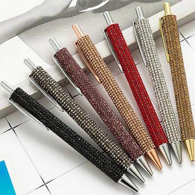 Glitter Sequin Crystal Pen 1.0mm Black Refill Ballpoint Pen