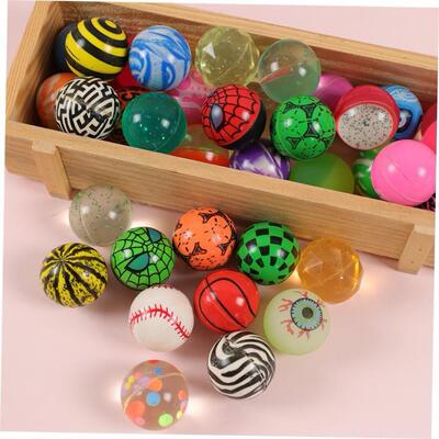 10Pcs 29mm Assorted High Bounce Rubber Ball Small Bouncy Bal