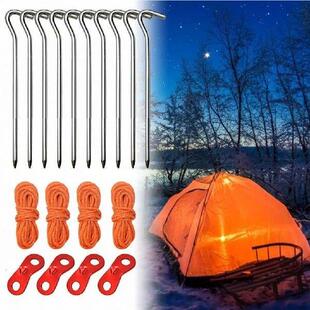 7-shaped Tent Pegs Aluminum Alloy Ground Nail Camping Tent