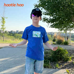 T恤宽松速干排汗透气运动T Hootiehoo男女童短袖