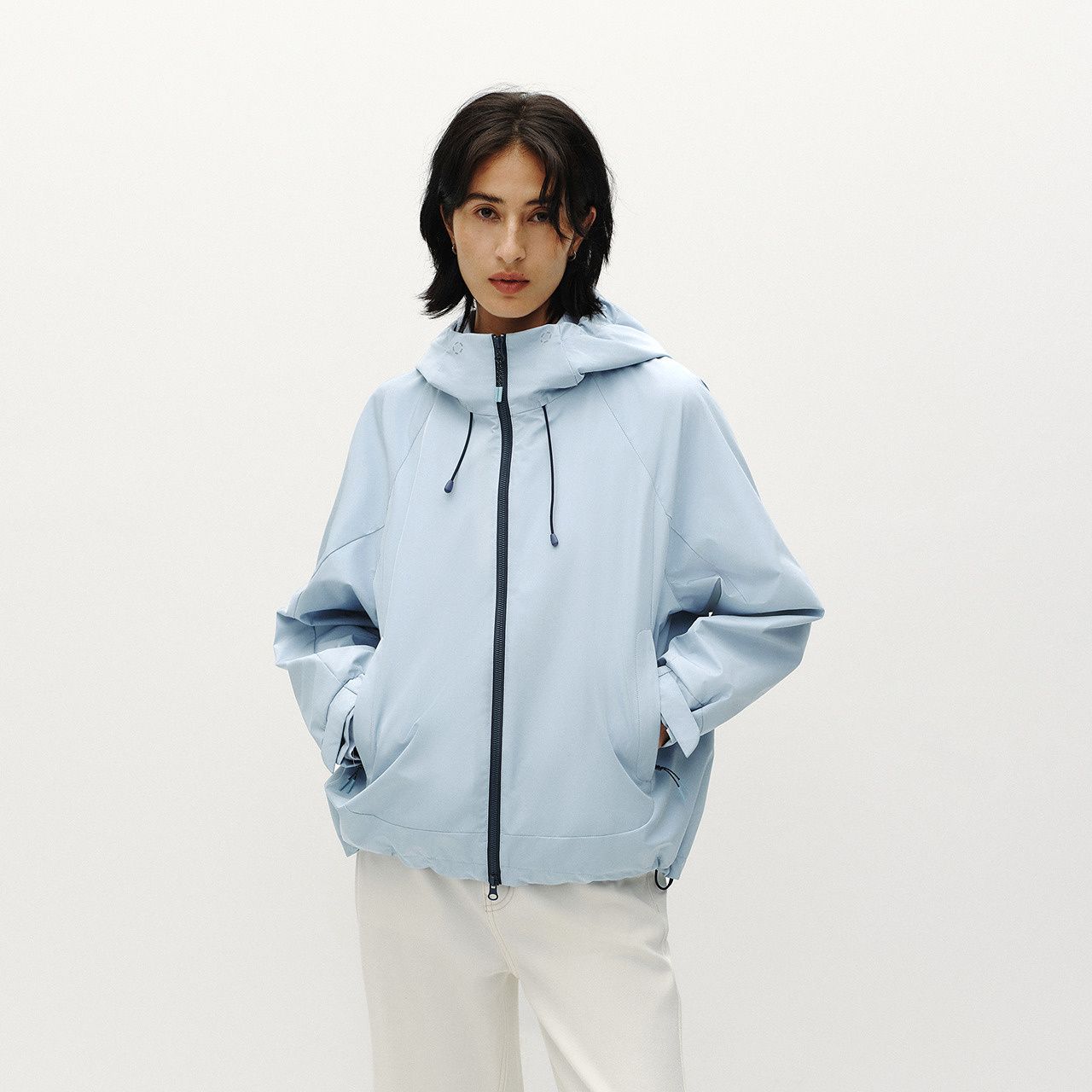 森马羽绒服女2025冬90绒子轻薄防风三防防护两件套101725113038