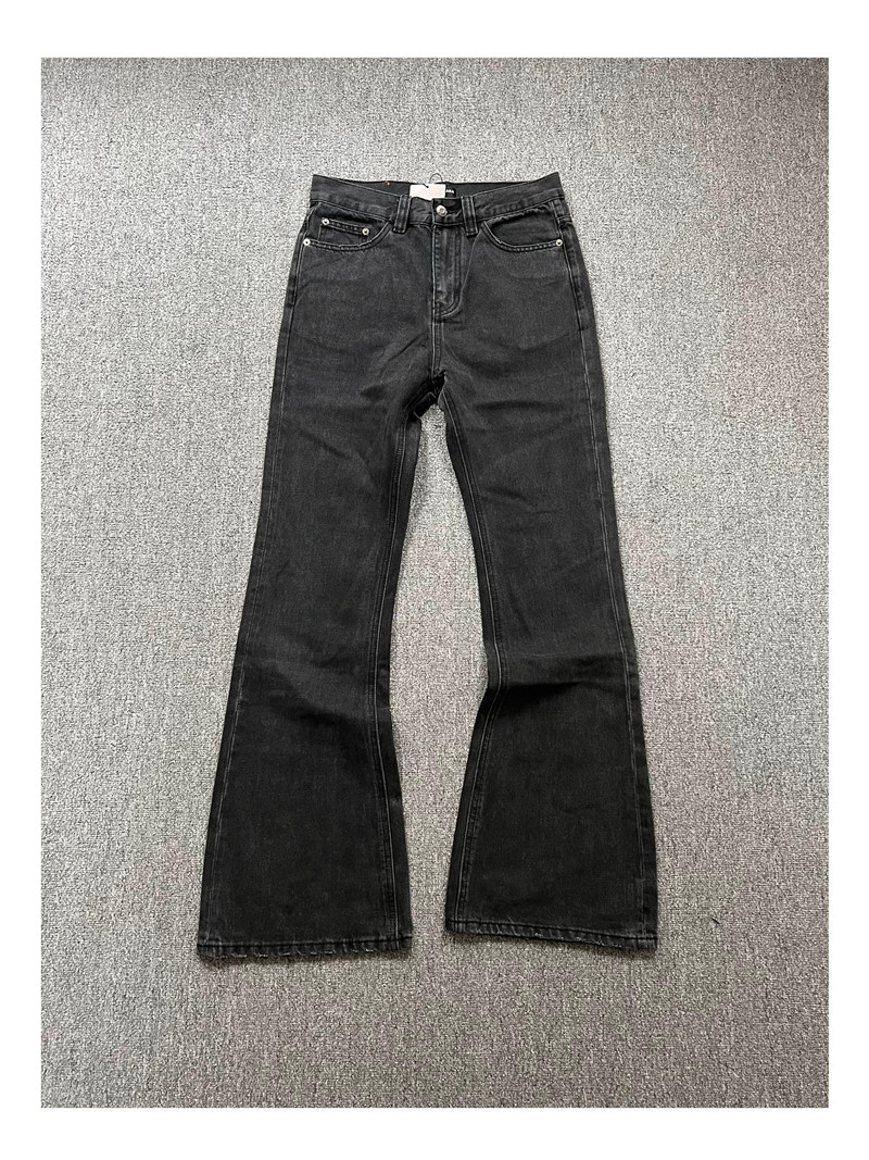 thumbnail for B Brand Autumn/Winter 23Ssfall Washed and Distressed Bootcut Flared Mud-Dyed Denim Paris Style Long Pants Unisex Trendy