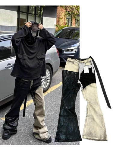 其他拉链长裤拼接做旧四季