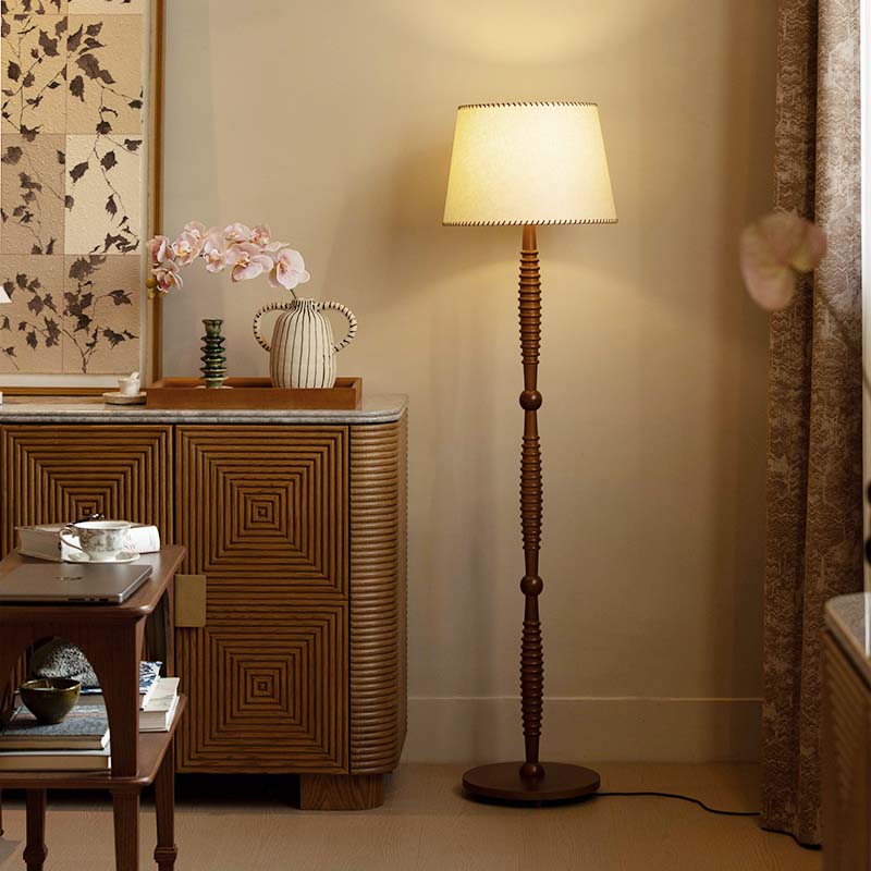 年轮落地灯中古高级感床头