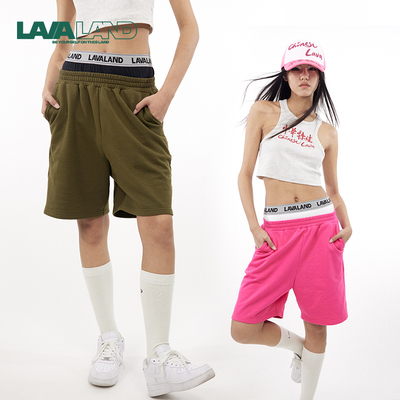【夏日限定】LAVALAND显瘦高腰假两件运动中裤