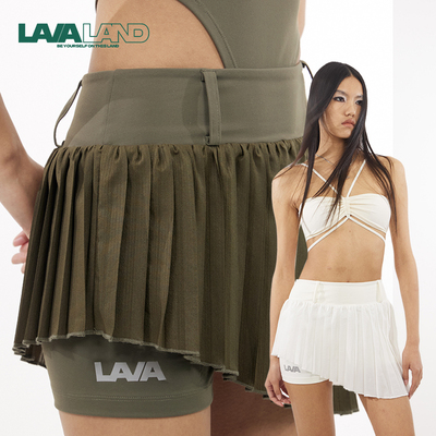 【芭蕾小天鹅】LAVALAND中高腰百褶短裙裤