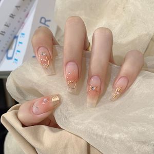 情定纯手工定制穿戴甲小红书洛可可风美甲2023新款穿戴式甲片成品