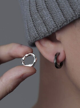 男潮耳环男无耳洞痞帅高级感单只耳夹潮男无洞耳钉男生耳饰百搭款