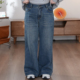 秋冬款 加厚款 牛仔 胖mm复古直筒牛仔裤 25108 大码 福饮沸别