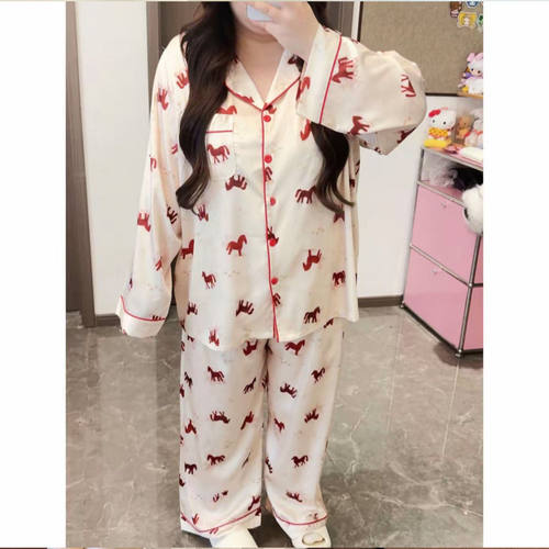 【福饮沸别】大码胖mm舒适春夏可外穿睡衣套装家居服合集 8034
