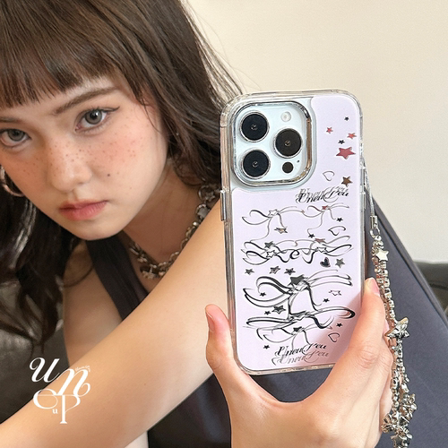 UNEUPEU镜面少女粉手机壳